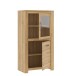 Stauraumvitrine >HAVANNA< 2 Türen, Alteiche Dekor - 77x143,7x42,2cm (BxHxT)