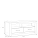 Lowboard >HAVANNA< 2 Schübe, 2 Fächer, in Alteiche Dekor - 126,7x54,1x42,2cm (BxHxT)