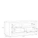 Lowboard >HAVANNA< 2 Schübe, 2 Fächer, in Alteiche Dekor - 126,7x54,1x42,2cm (BxHxT)