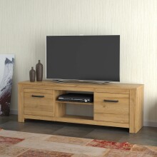 Lowboard >HAVANNA< 2 Türen, 2 Fächer, in Alteiche Dekor - 161,4x54,1x42,2cm (BxHxT)