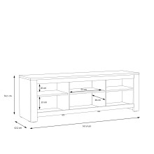 Lowboard >HAVANNA< 2 Türen, 2 Fächer, in Alteiche Dekor - 161,4x54,1x42,2cm (BxHxT)