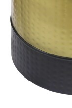 Beistelltisch >Skagen< 41x46 cm in Grau mit schwarzen Metallbeinen
