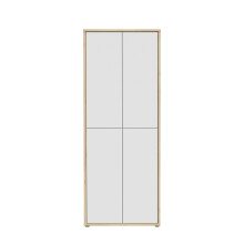 Schuhschrank >Alanna< 4 Türen, Secret grey / Artisan Eiche Dekor - 74,5x191,9x34,9 (B/H/T)