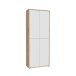 Schuhschrank >Alanna< 4 Türen, Secret grey / Artisan Eiche Dekor - 74,5x191,9x34,9 (B/H/T)
