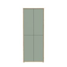 Schuhschrank >Alanna < 4 Türen, Salbei / Artisan Eiche Dekor - 74,5x191,9x34,9 (BxHxT)