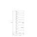 Schuhschrank >Alanna < 4 Türen, Salbei / Artisan Eiche Dekor - 74,5x191,9x34,9 (BxHxT)
