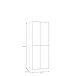 Schuhschrank >Alanna < 4 Türen, Salbei / Artisan Eiche Dekor - 74,5x191,9x34,9 (BxHxT)