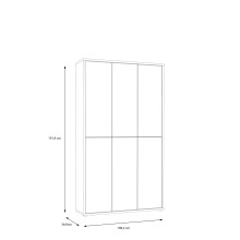 Schuhschrank >Alanna< 6 Türen, Secret grey/ Artisan Eiche Dekor - 109,2x191,9x34,9cm (B/H/T)