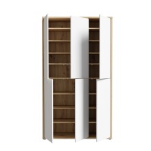 Schuhschrank >Alanna< 6 Türen, Secret grey/ Artisan Eiche Dekor - 109,2x191,9x34,9cm (B/H/T)