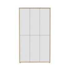 Schuhschrank >Alanna< 6 Türen, Secret grey/ Artisan Eiche Dekor - 109,2x191,9x34,9cm (B/H/T)