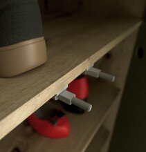 Schuhschrank >Alanna< 6 Türen, Secret grey/ Artisan Eiche Dekor - 109,2x191,9x34,9cm (B/H/T)