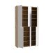 Schuhschrank >Alanna< 6 Türen, Secret grey/ Artisan Eiche Dekor - 109,2x191,9x34,9cm (B/H/T)