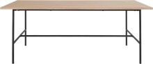 Esstisch >Tromsø< 200x100 cm in Eiche-Optik mit schwarzem Metallgestell