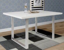 Tischplatte >TABLES< in Weiss Matt, ohne Gestell -...