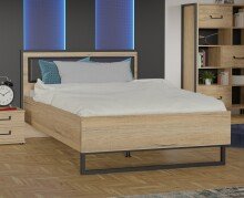 Bett >ORIENTAL TREE< Bartex Eiche Dekor / Schwarz...