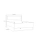Bett >ORIENTAL TREE< Bartex Eiche Dekor / Schwarz Matt - 132,6x92,2x208,8cm (BxHxT)