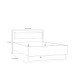 Bett >ORIENTAL TREE< Bartex Eiche Dekor / Schwarz Matt - 132,6x92,2x208,8cm (BxHxT)