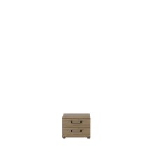 Nachtkommode >ORIENTAL TREE< 2 Schübe, Bartex Eiche Dekor - 46,3x33,7x40,8cm (BxHxT)