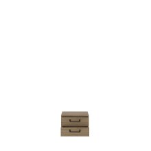Nachtkommode >ORIENTAL TREE< 2 Schübe, Bartex Eiche Dekor - 46,3x33,7x40,8cm (BxHxT)