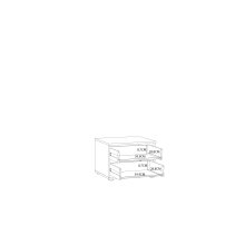 Nachtkommode >ORIENTAL TREE< 2 Schübe, Bartex Eiche Dekor - 46,3x33,7x40,8cm (BxHxT)
