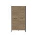 Kleiderschrank >ORIENTAL TREE< 2 Stangen, Bartex Eiche Dekor/ Schwarz - 109,1x199,9x62,2cm (B/H/T)
