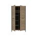 Kleiderschrank >ORIENTAL TREE< 2 Stangen, Bartex Eiche Dekor/ Schwarz - 109,1x199,9x62,2cm (B/H/T)
