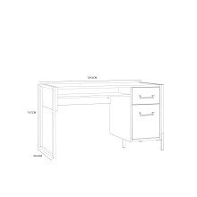 Schreibtisch >ORIENTAL TREE< Ablagefach, Bartex Eiche Dekor / Schwarz - 129,4x74,7x60,2cm (B/H/T)