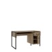 Schreibtisch >ORIENTAL TREE< Ablagefach, Bartex Eiche Dekor / Schwarz - 129,4x74,7x60,2cm (B/H/T)