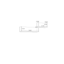 Wandboard >ORIENTAL TREE< Stufe, in Bartex Eiche Dekor / Schwarz - 122,5x42,9x21,9cm (BxHxT)