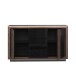 Sideboard >SAVONA< LED, Script-Schlameiche Dekor / Schwarz - 162,7x98,2x42,3cm (B/H/T)