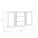 Sideboard >SAVONA< LED, Script-Schlameiche Dekor / Schwarz - 162,7x98,2x42,3cm (B/H/T)