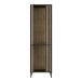 Glasvitrine >JOAKIMIS< Lamelle, Mauvella Eiche Dekor / Schwarz - 59x197,4x41,5cm (BxHxT)