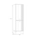 Glasvitrine >JOAKIMIS< Lamelle, Mauvella Eiche Dekor / Schwarz - 59x197,4x41,5cm (BxHxT)