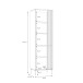 Glasvitrine >JOAKIMIS< Lamelle, Mauvella Eiche Dekor / Schwarz - 59x197,4x41,5cm (BxHxT)