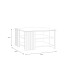Couchtisch >JOAKIMIS< Lamelle, Mauvella Eiche Dekor / Schwarz - 80x45x80cm (BxHxT)