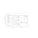 Couchtisch >JOAKIMIS< Lamelle, Mauvella Eiche Dekor / Schwarz - 80x45x80cm (BxHxT)