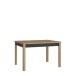 Kulissen-Esstisch >JOAKIMIS< ausziehbar bis 160cm, Eiche Dekor/ Schwarz - 120,4/160x76,6x80cm BxHxT