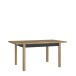 Kulissen-Esstisch >JOAKIMIS< ausziehbar bis 160cm, Eiche Dekor/ Schwarz - 120,4/160x76,6x80cm BxHxT