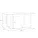 Kulissen-Esstisch >JOAKIMIS< ausziehbar bis 160cm, Eiche Dekor/ Schwarz - 120,4/160x76,6x80cm BxHxT