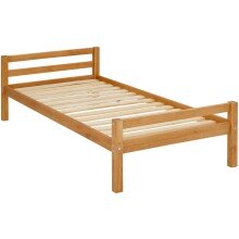 Bett >Umeå< 90x200 cm aus massivem...
