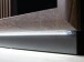 Highboard >SAVONA< LED, Script-Schlameiche Dekor / Schwarz Glanz - 133x161,8x42,3cm B/H/T