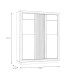 Highboard >SAVONA< LED, Script-Schlameiche Dekor / Schwarz Glanz - 133x161,8x42,3cm B/H/T