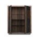 Highboard >SAVONA< LED, Script-Schlameiche Dekor / Schwarz Glanz - 133x161,8x42,3cm B/H/T