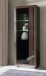 Vitrine >SAVONA< LED, Script-Schlameiche / Schwarz Glanz - 73,3x197x42,3cm (B/H/T)