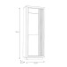 Vitrine >SAVONA< LED, Script-Schlameiche / Schwarz Glanz - 73,3x197x42,3cm (B/H/T)