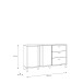 Sideboard >HAYATO< 3 Schübe, 2 Türen, Alpenfichte Dekor / Schwarz - 154,5x85,2x42cm BxHxT
