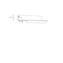 Wandboard >HAYATO< in Alpenfichte Dekor / Schwarz - 154x35,4x21,9cm (BxHxT)