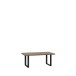 Couchtisch >HAYATO< in Alpenfichte Dekor / Schwarz - 110x45x60cm (BxHxT)