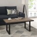 Couchtisch >HAYATO< in Alpenfichte Dekor / Schwarz - 110x45x60cm (BxHxT)