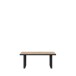 Couchtisch >HAYATO< in Alpenfichte Dekor / Schwarz - 110x45x60cm (BxHxT)